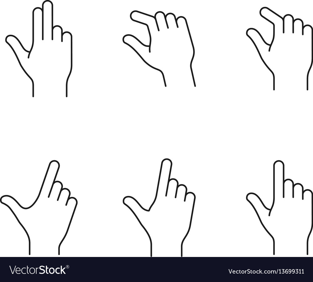 Touch Gesture Icon Set