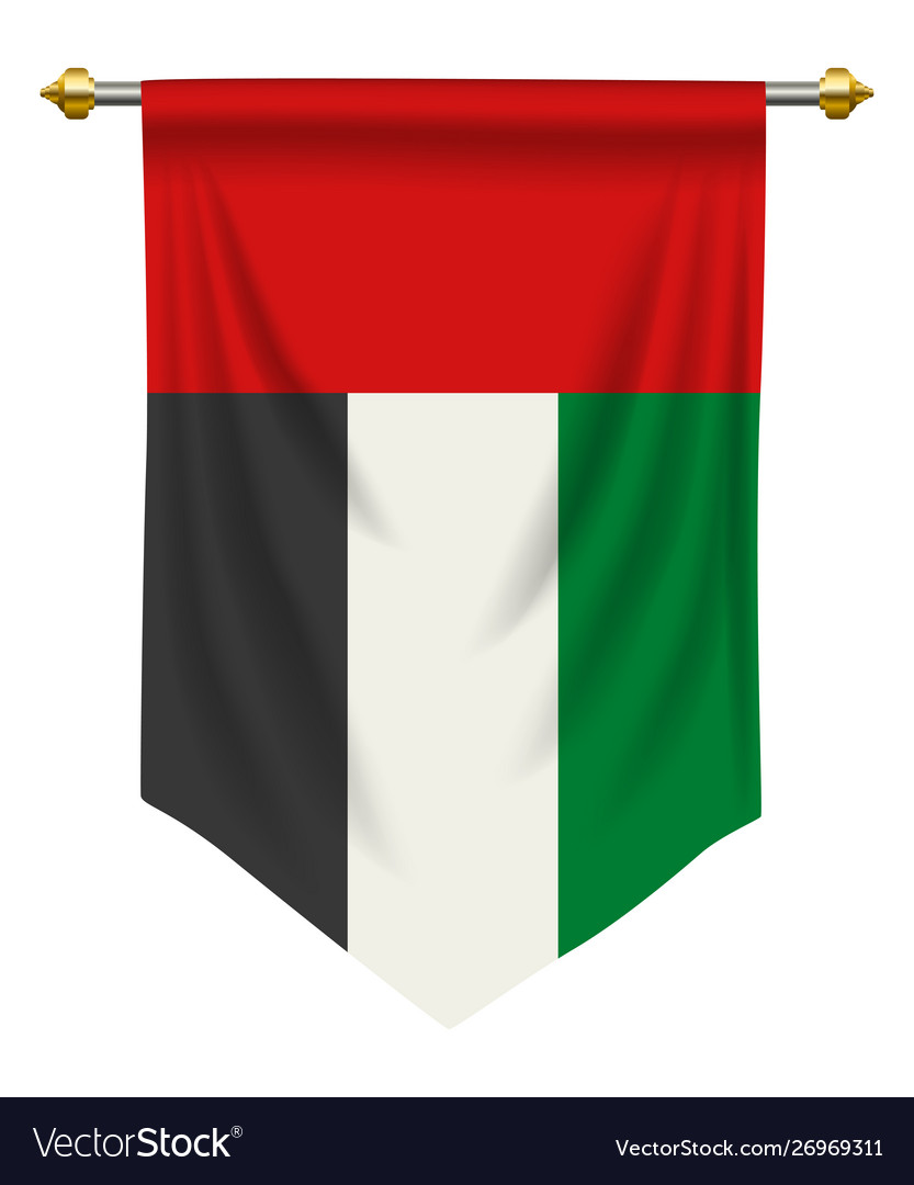 United arab emirates pennant Royalty Free Vector Image