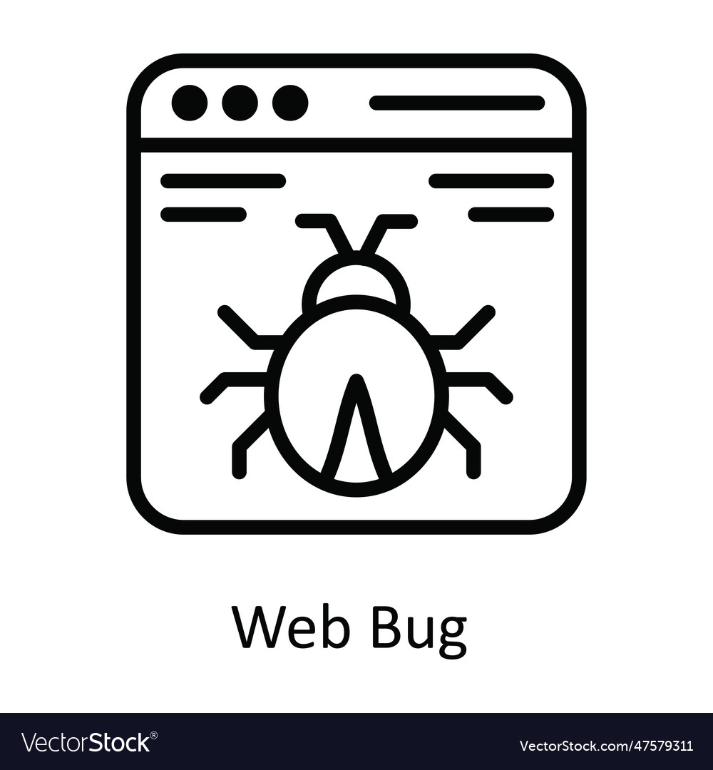 Web bug outline icon design