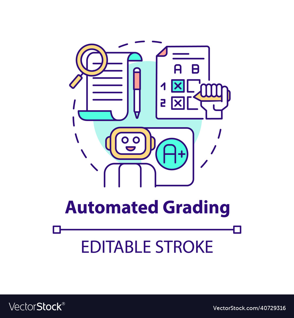 Automated grading concept icon