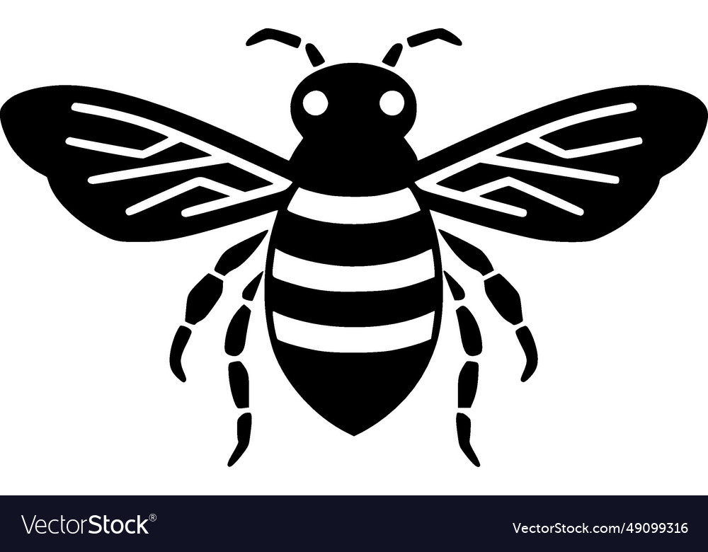 Bee - minimalist and simple silhouette Royalty Free Vector