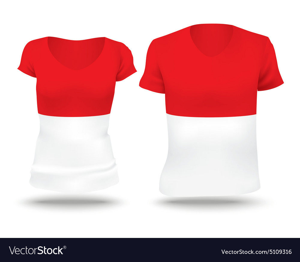 Flag shirt design of indonesia Royalty Free Vector Image