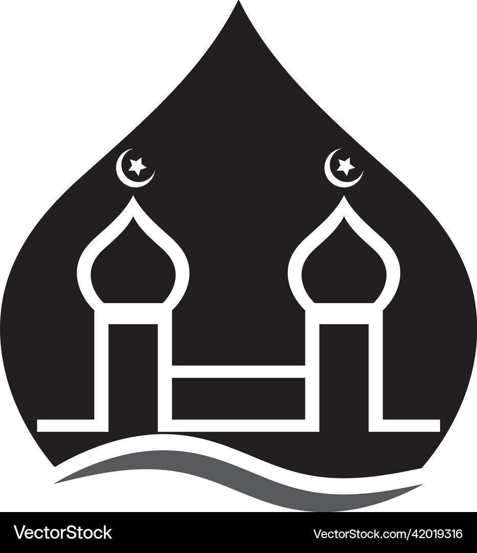 Islamic logo mosque Royalty Free Vector Image - VectorStock