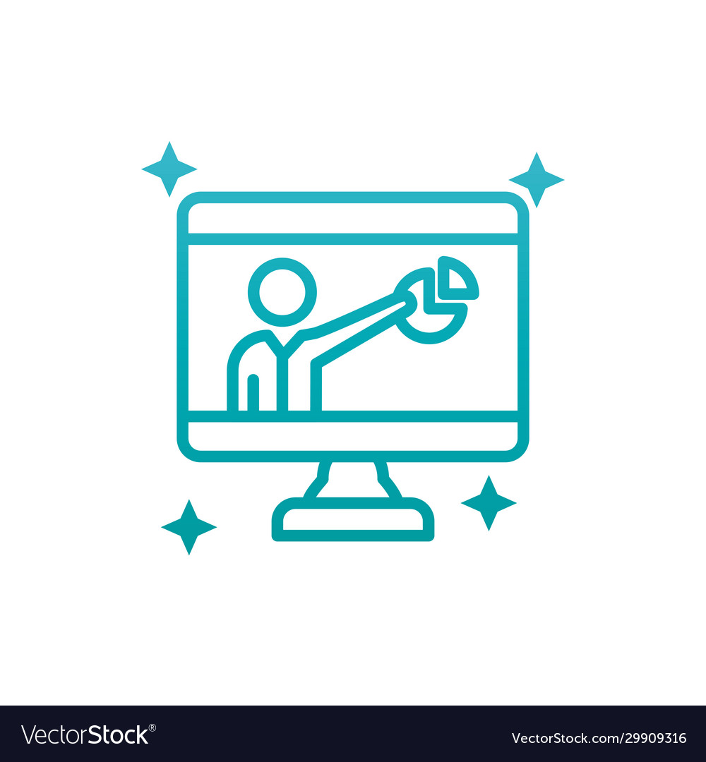 Isolated avatar and workflow cake gradient style vector image Isolated avatar and workflow cake gradient style