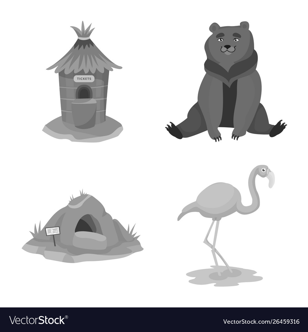 Isolated object zoo and park symbol set Vector Image Isolated object zoo and park symbol set
