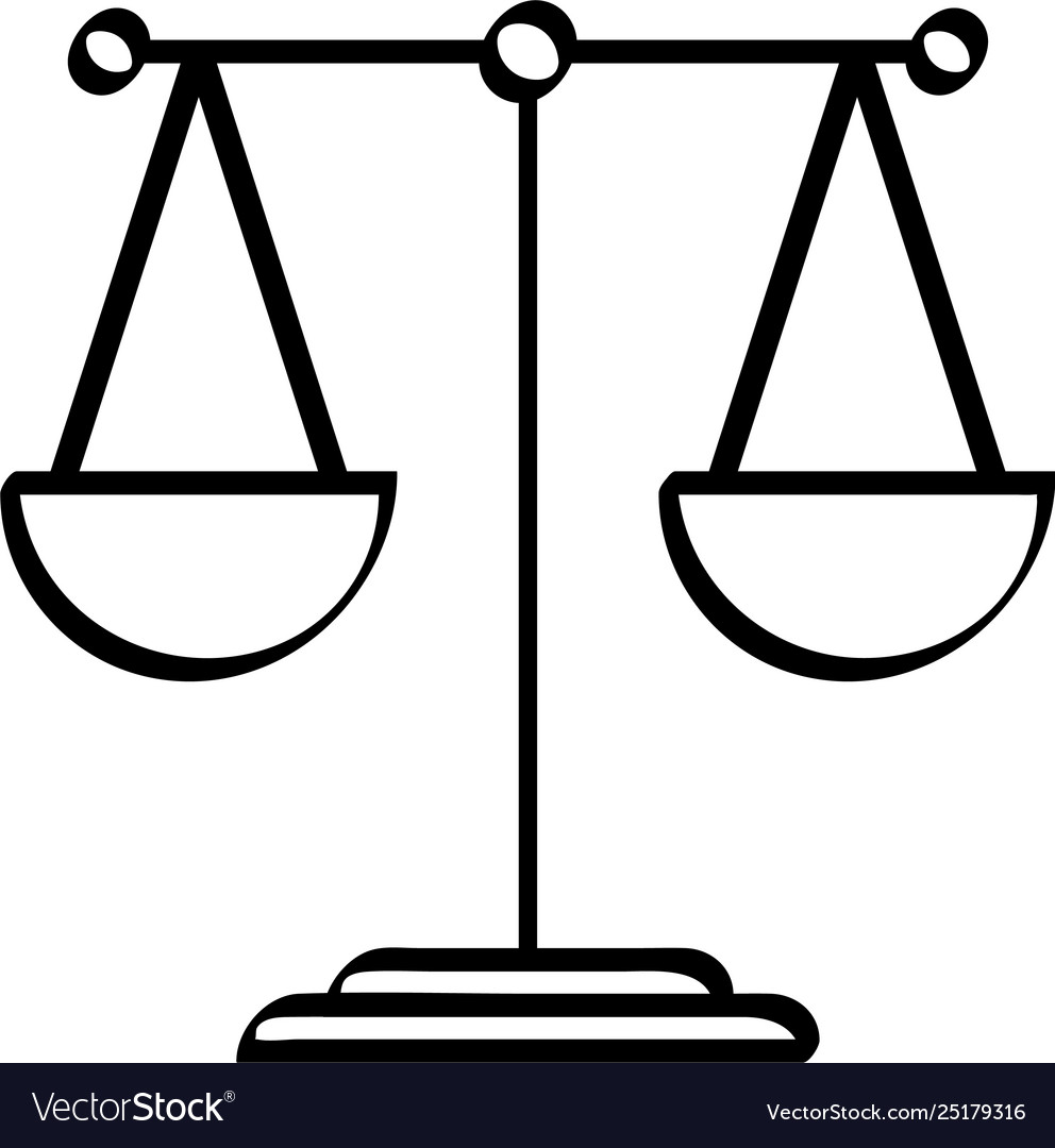 Justice scale eps Royalty Free Vector Image - VectorStock