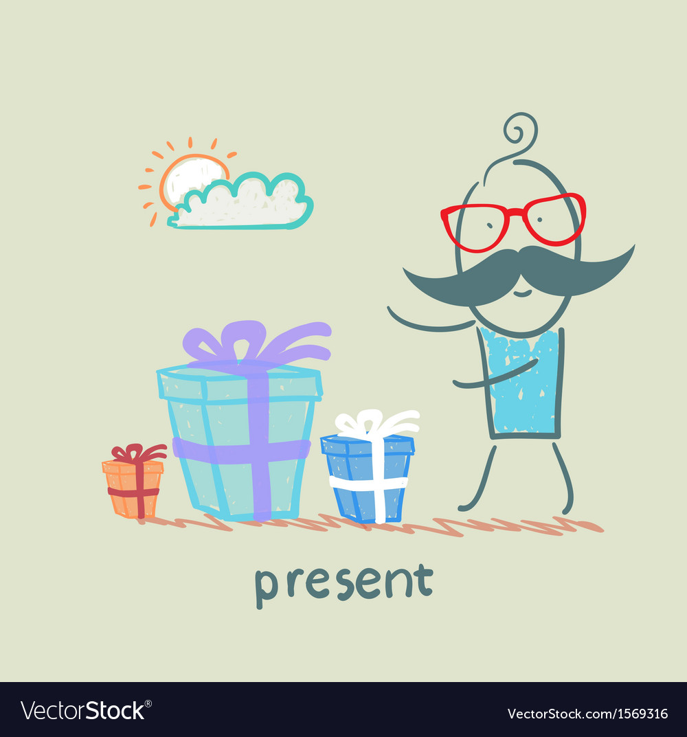 Man with gifts