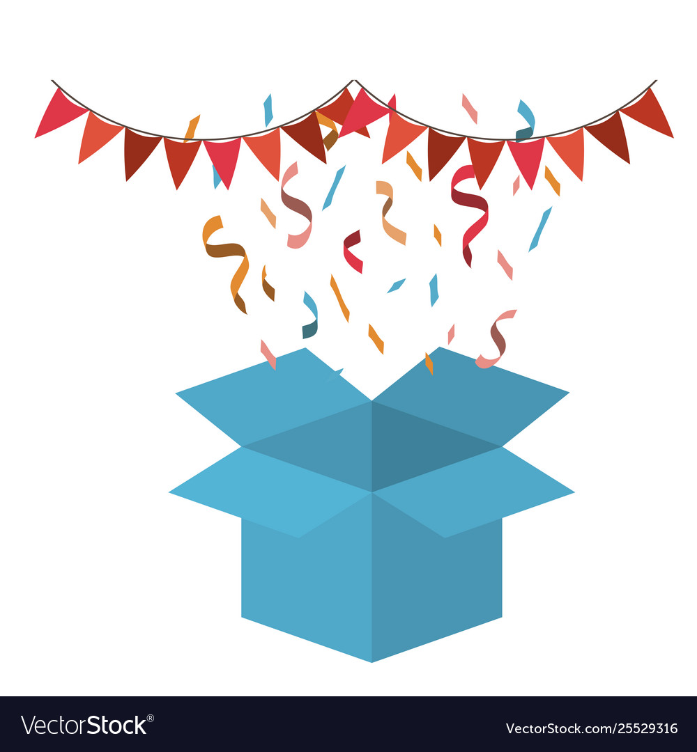 Open cardboard box isolated icon Royalty Free Vector Image