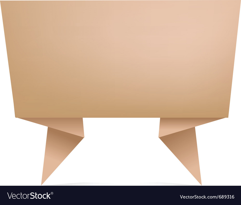 Origami Paper Banner Royalty Free Vector Image