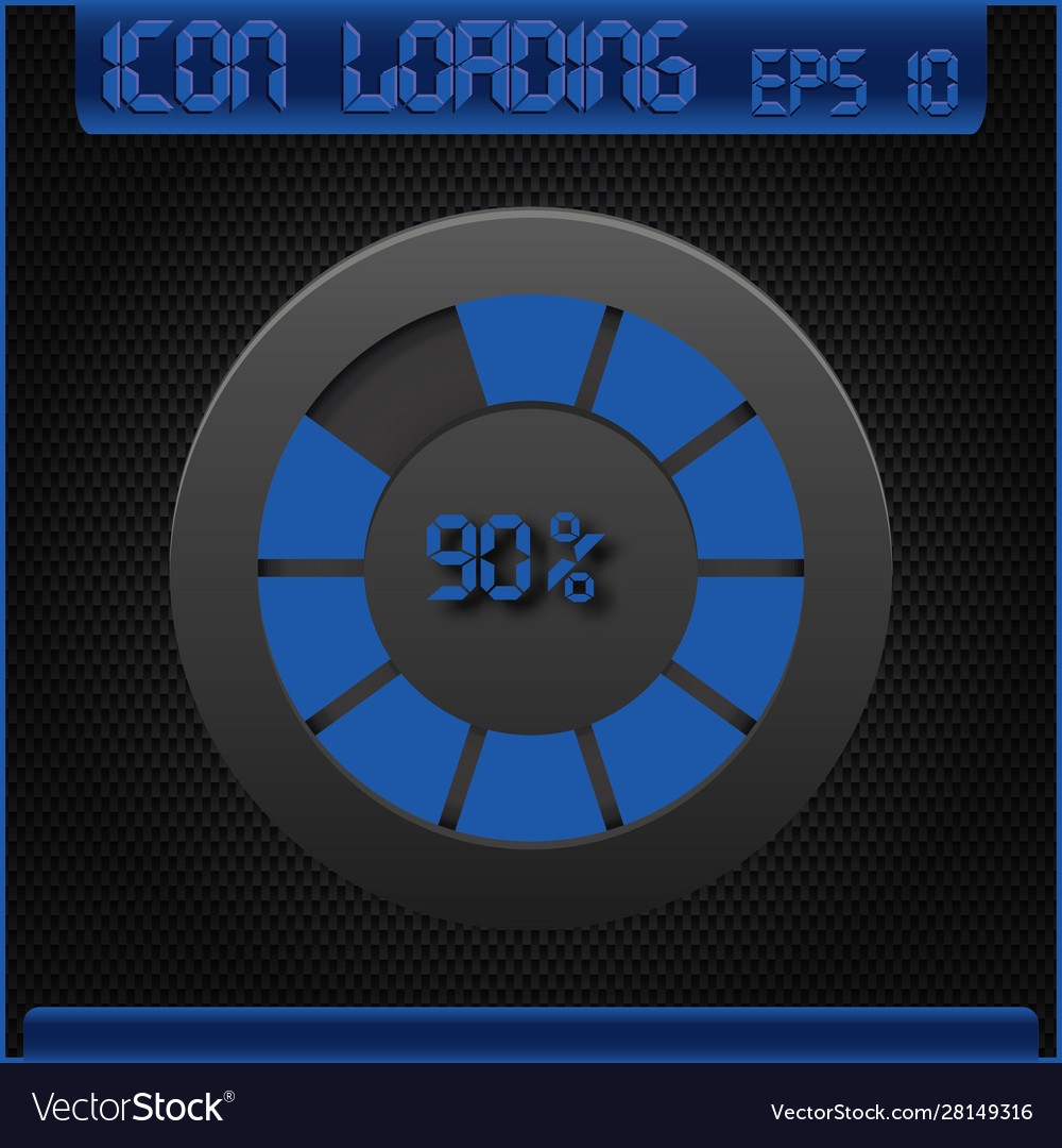 Progress loading icons Vector Image Progress loading icons