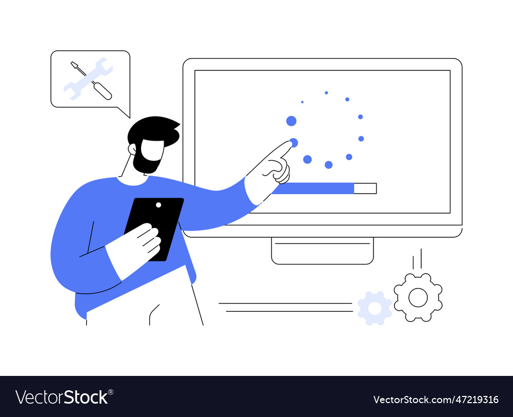 Remote troubleshooting abstract concept