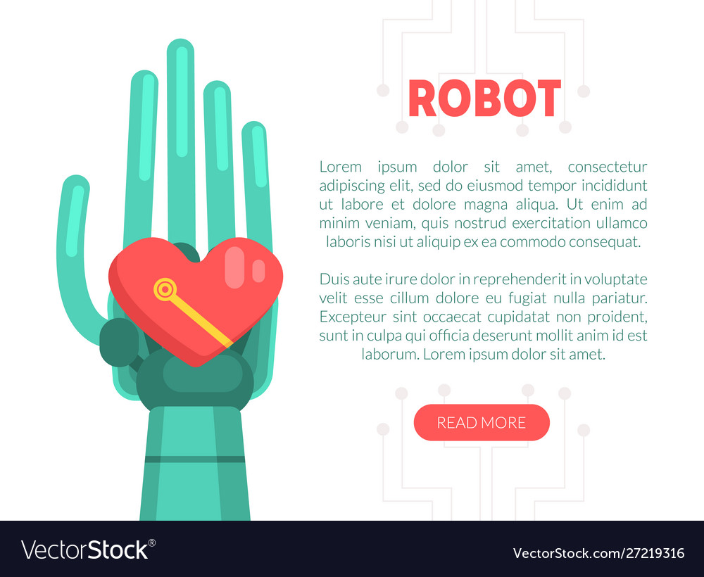 Robot website landing page template robotic