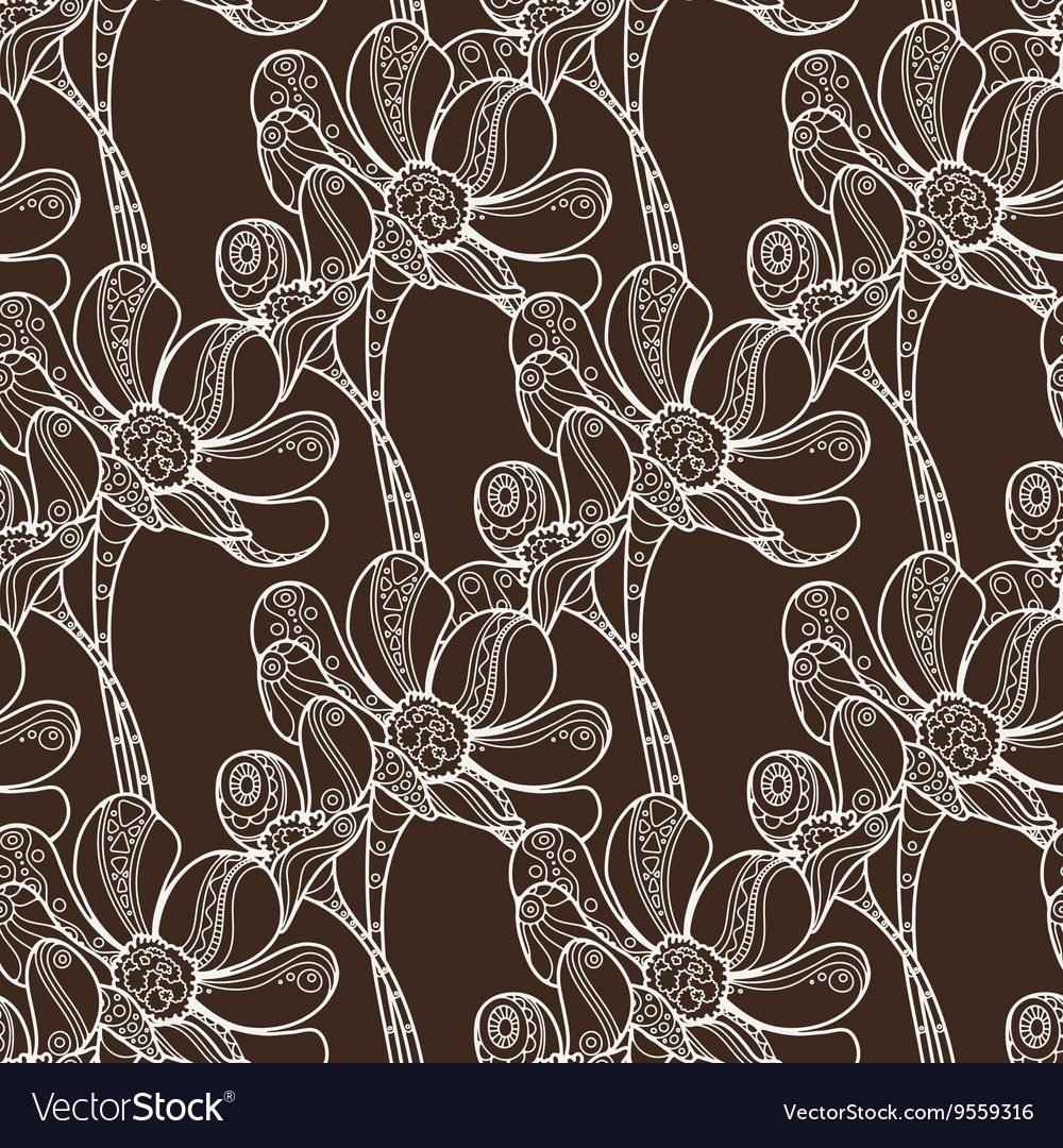 Seamless floral entangle pattern