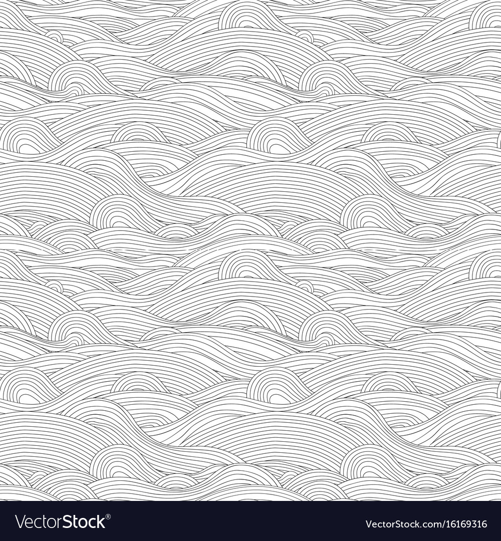 Seamless unusual pattern with waves