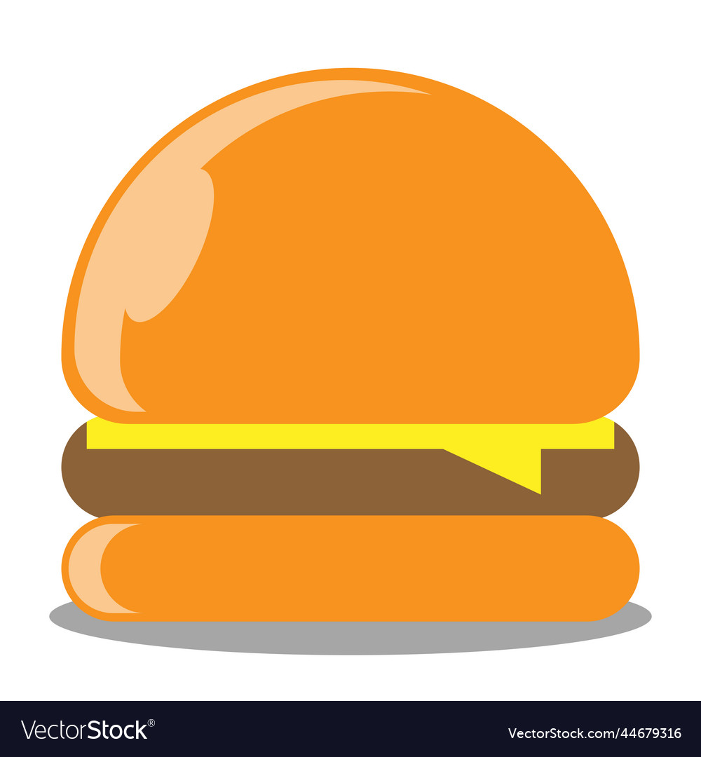 Simple burger with meat and cheese filling