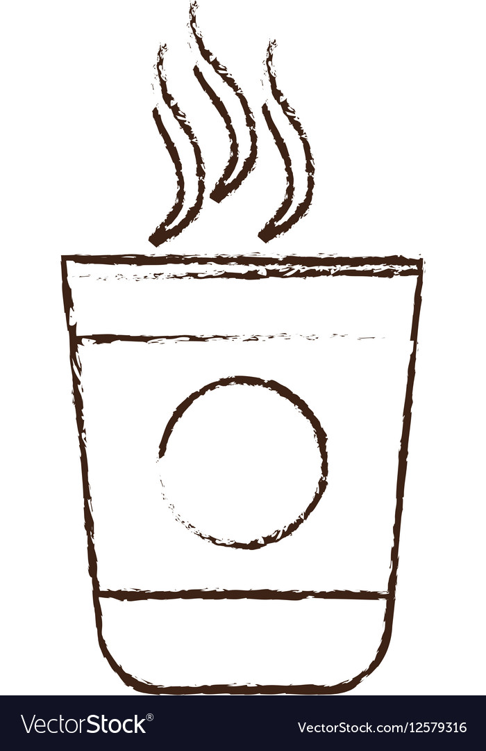 Sketch draw plastic cup coffee portable