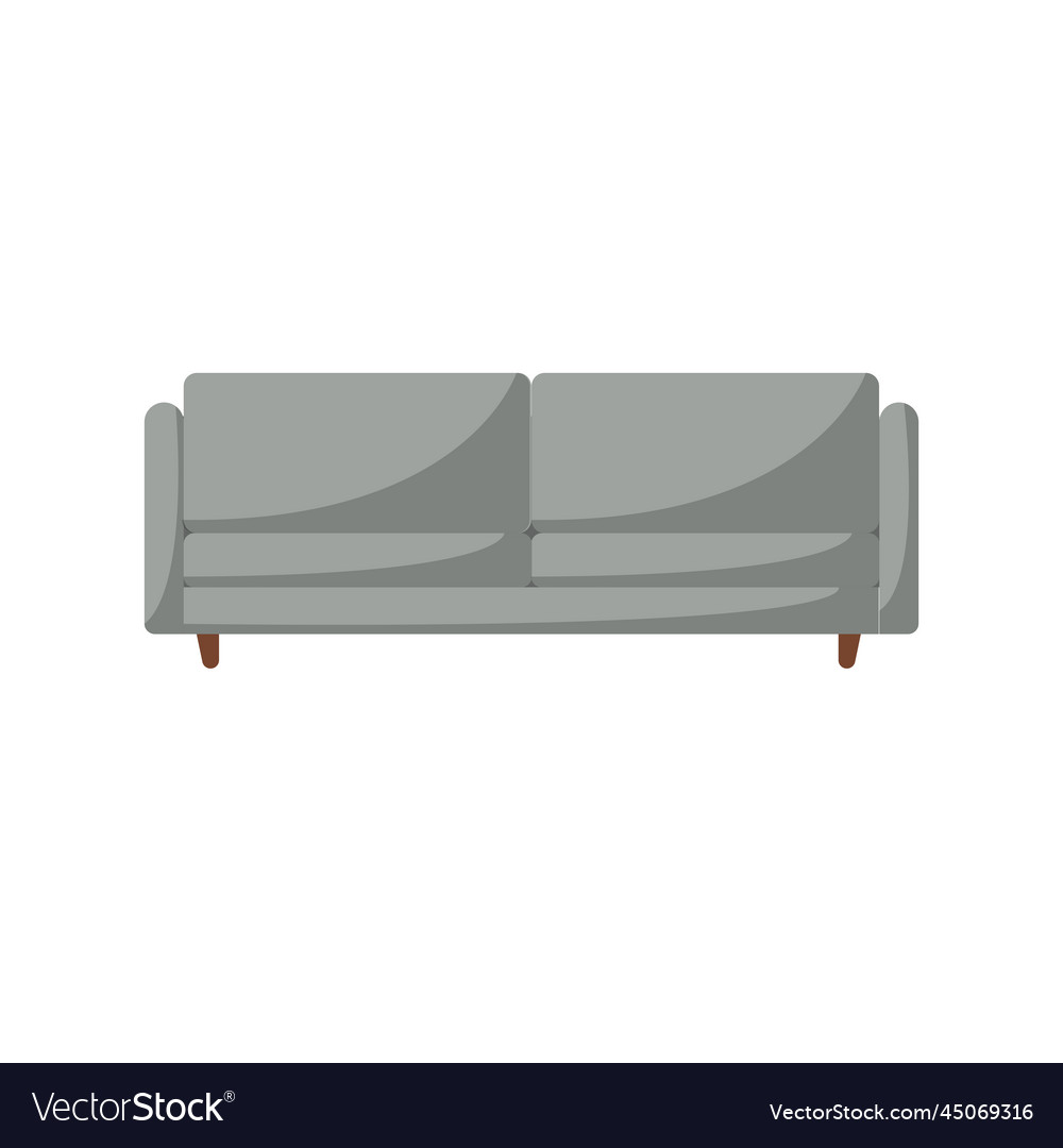 Sofa flat clean icon design element on isolated