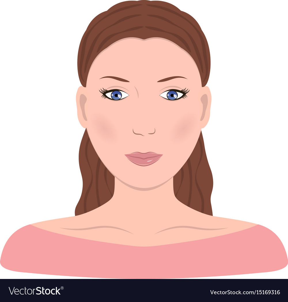 Young girln face beautiful woman Royalty Free Vector Image