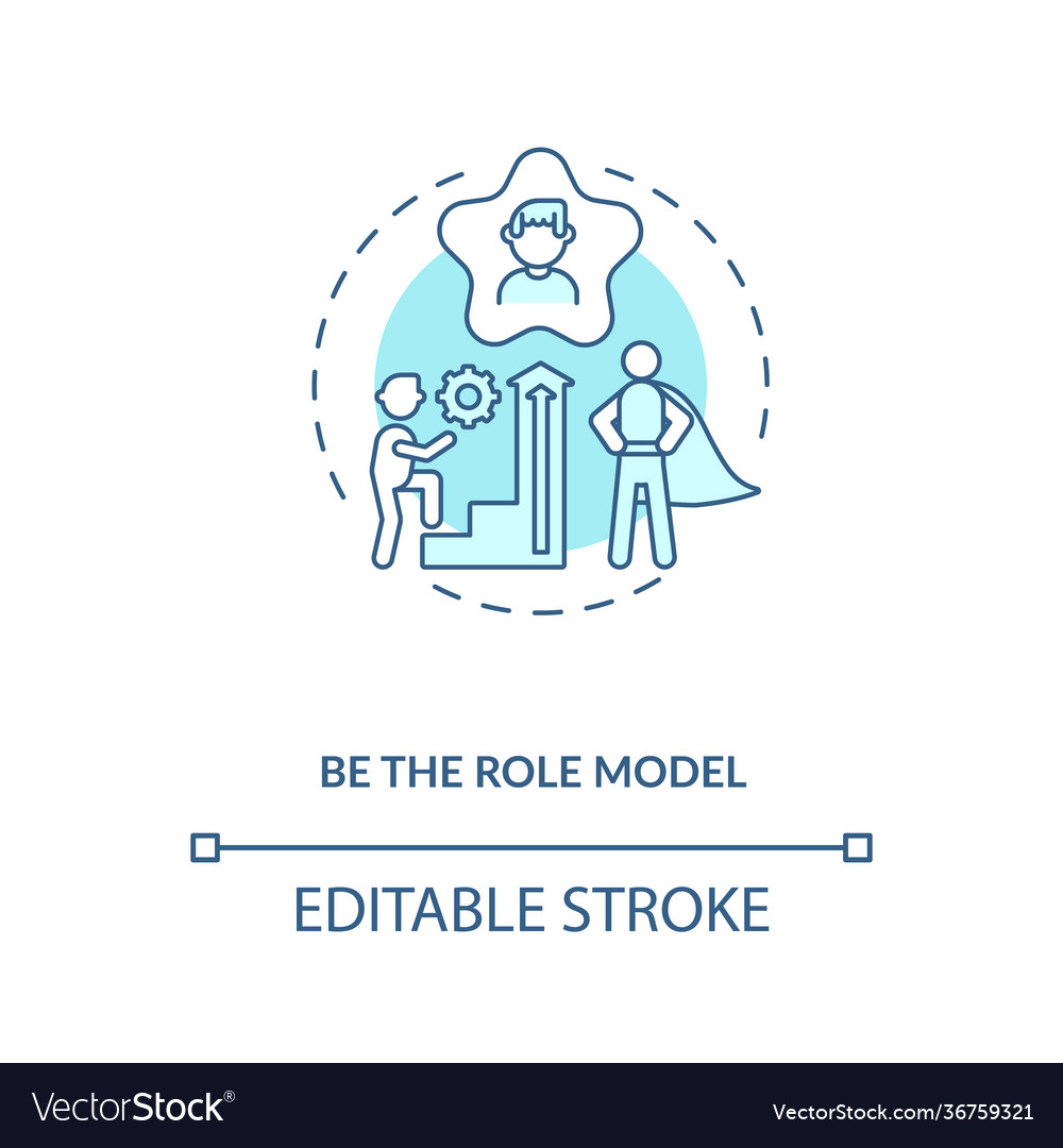 Be role model concept icon vector image Be role model concept icon