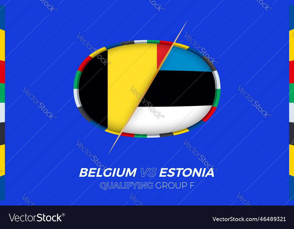 Belgien vs estonia Ikone für europäischen Fußball