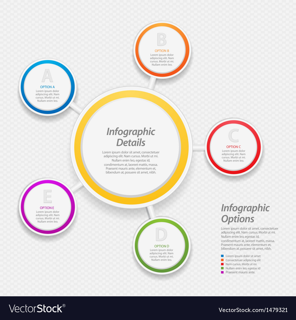 Circular Infographic Background with Text Elements