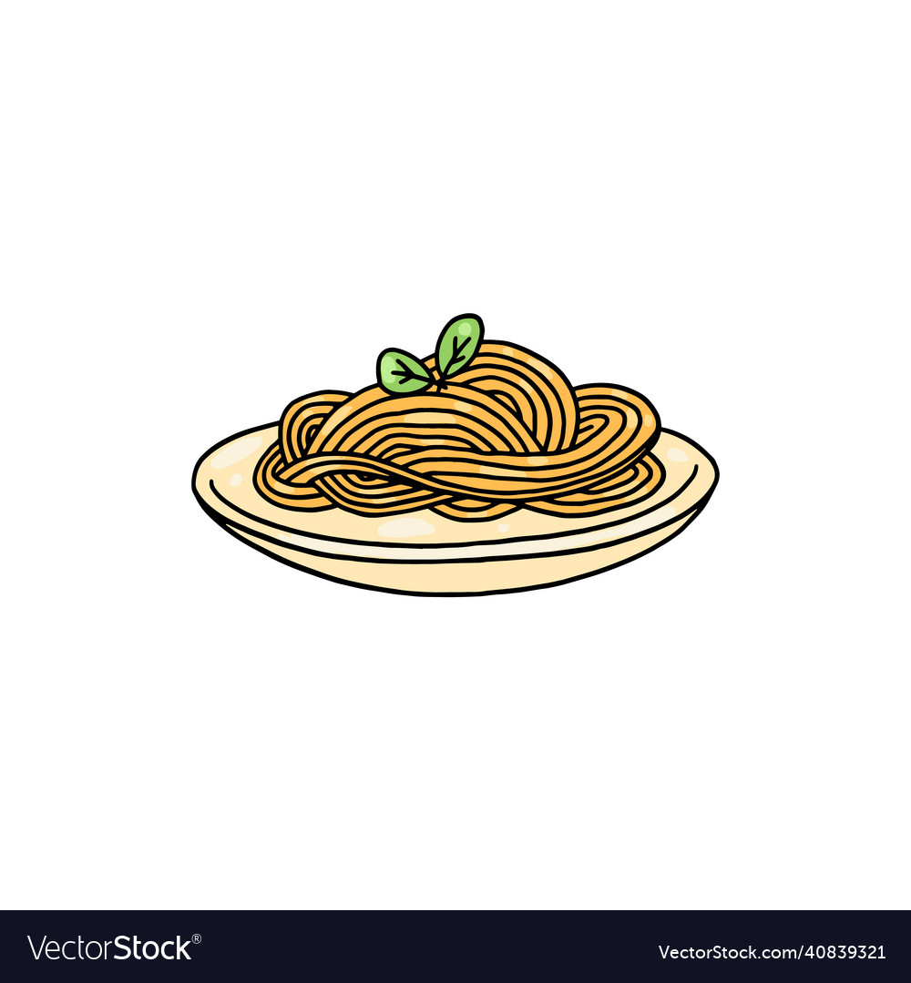 Bunte Pasta Sketch - Italienische Küche