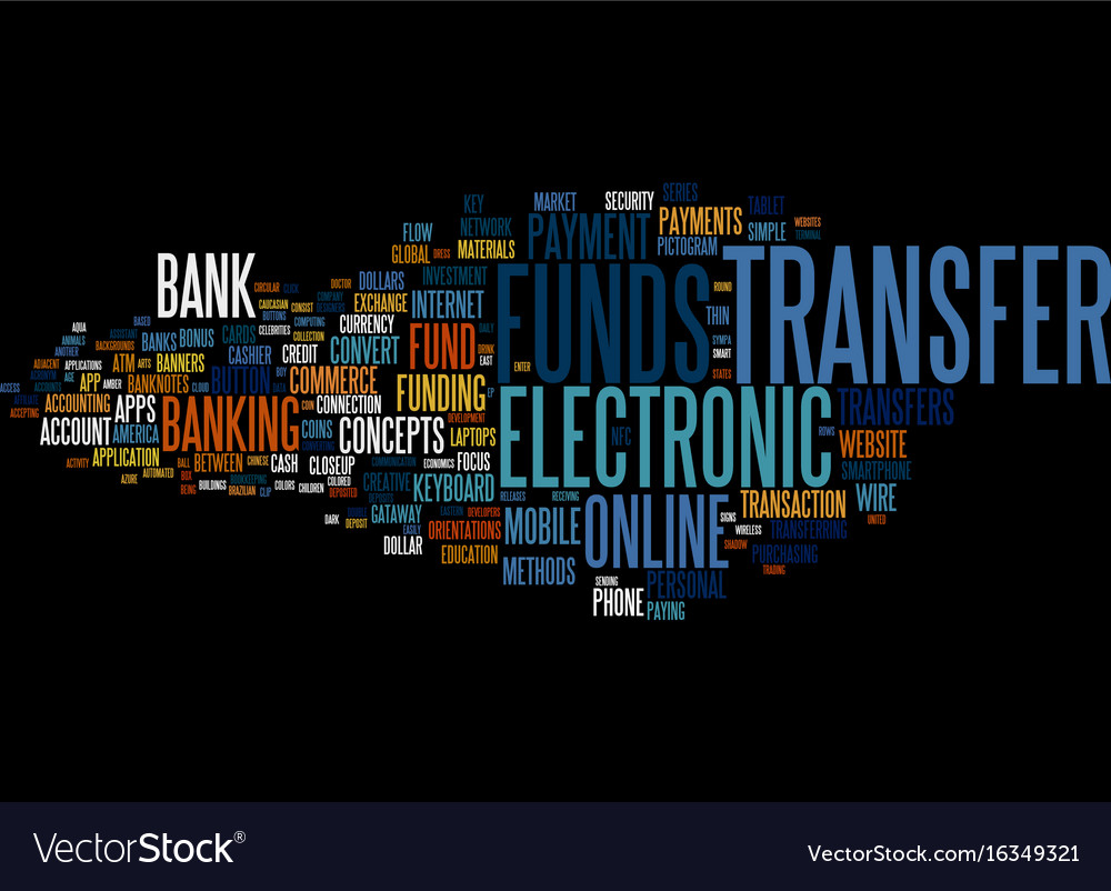 funds transfer word cloud concept royalty free vector image word transfer