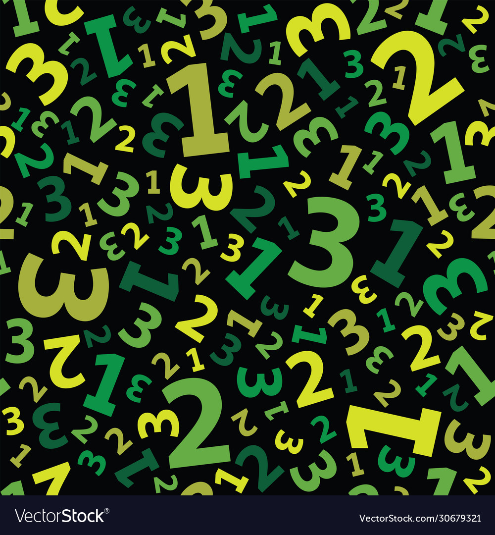 Green 123 number background seamless