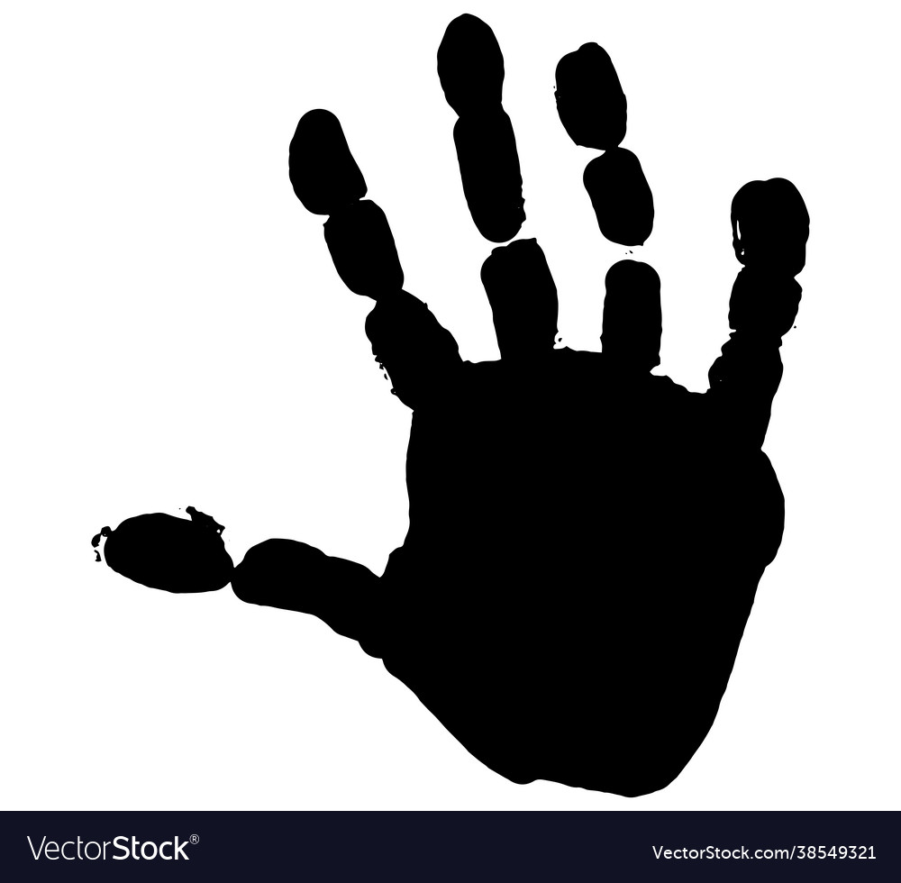 Handprint palm child isolated