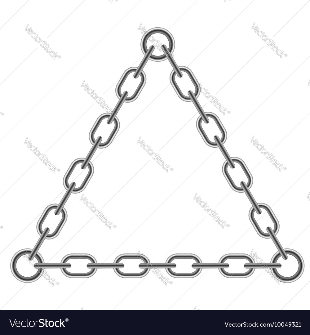 Metallic Chain Triangle Frame