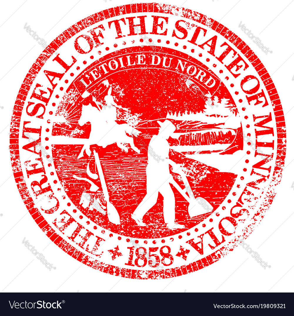 Minnesota seal rubber stamp Royalty Free Vector Image