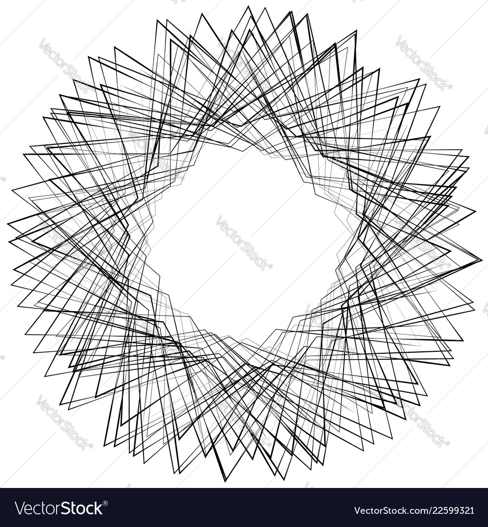 Monochrome abstract circular irregular element