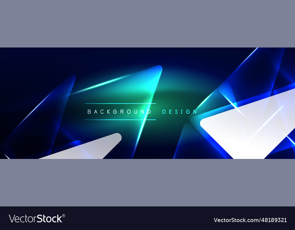 Neon lights hacking geometric background virtual vector image Neon lights hacking geometric background virtual