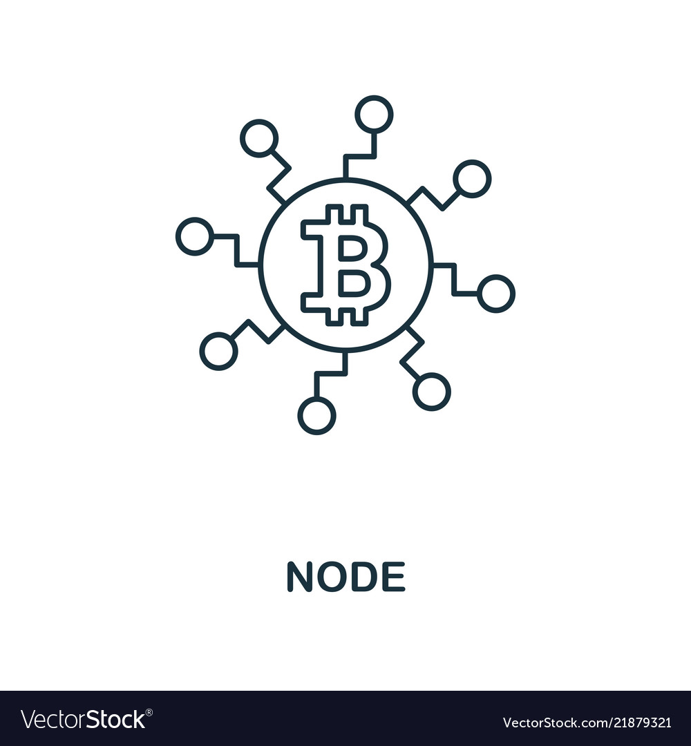Node outline icon monochrome style design from vector image Node outline icon monochrome style design from