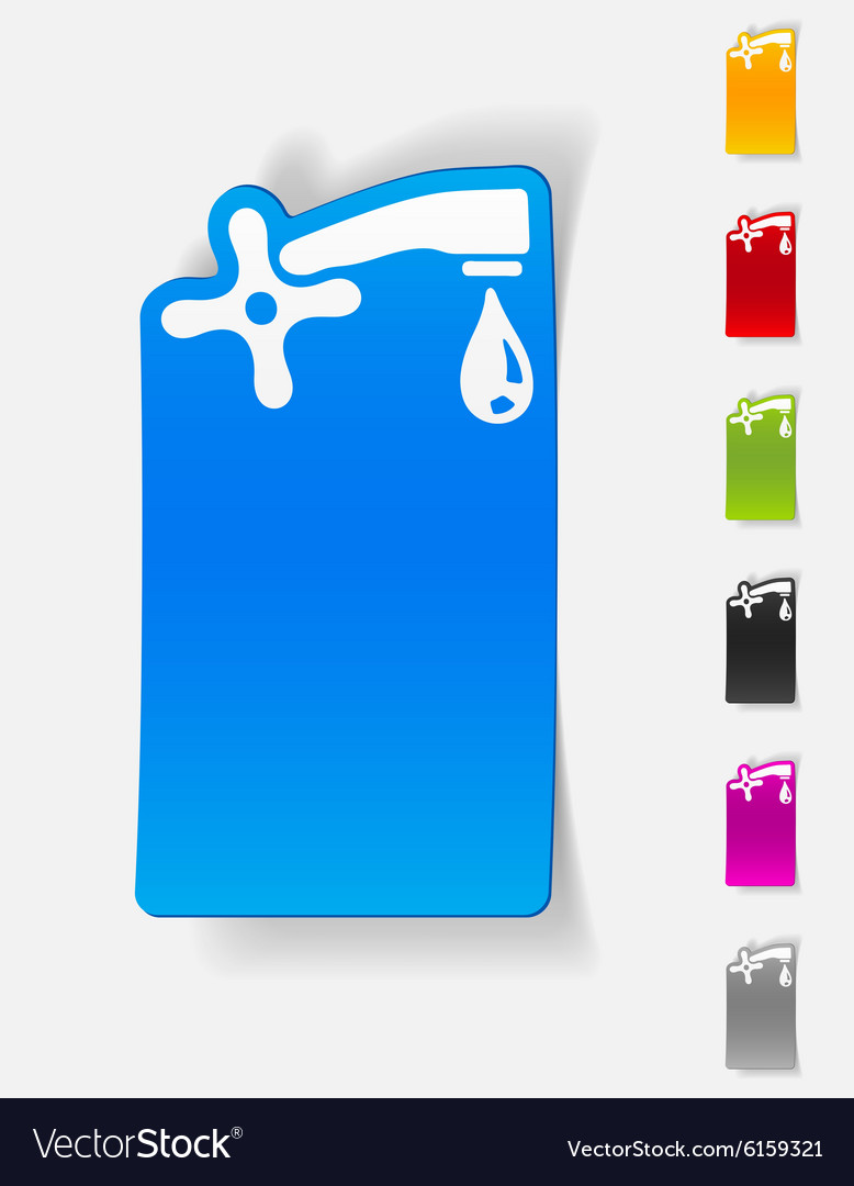 Realistic design element faucet