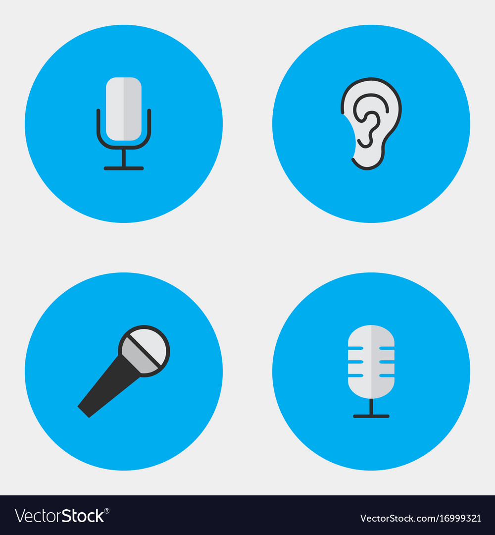 Set of simple sound icons