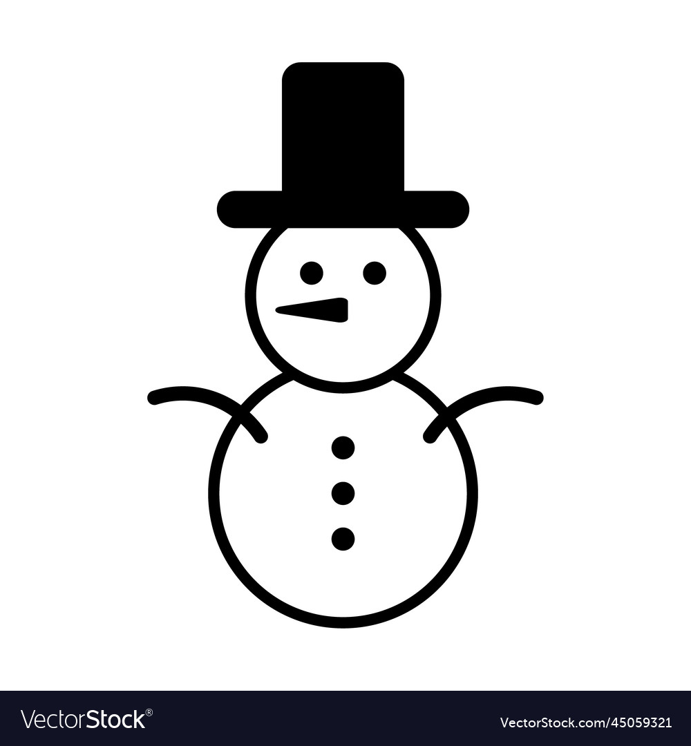 Snowman icon Royalty Free Vector Image - VectorStock