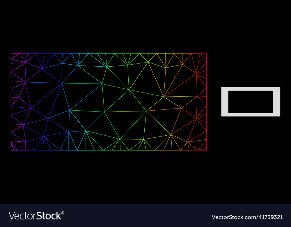 Spectrum gradiented polygonal mesh filled Vector Image Spectrum gradiented polygonal mesh filled