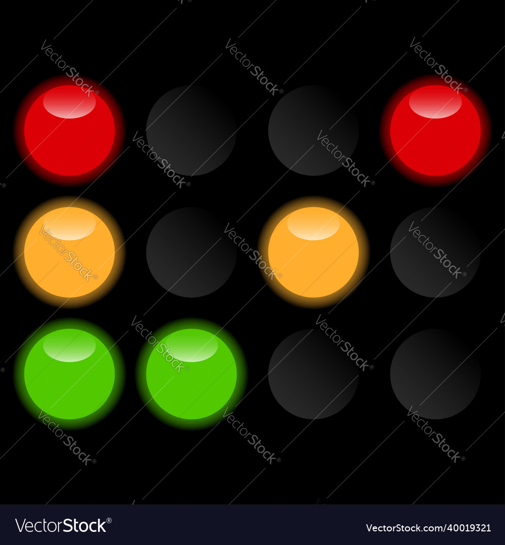 Traffic light lamp semaphore icon