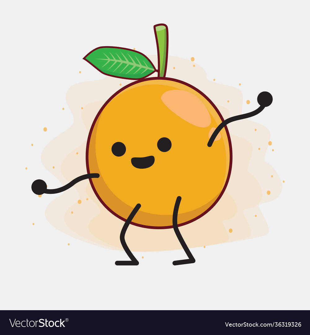 African mangosteen cute character with simple Vector Image