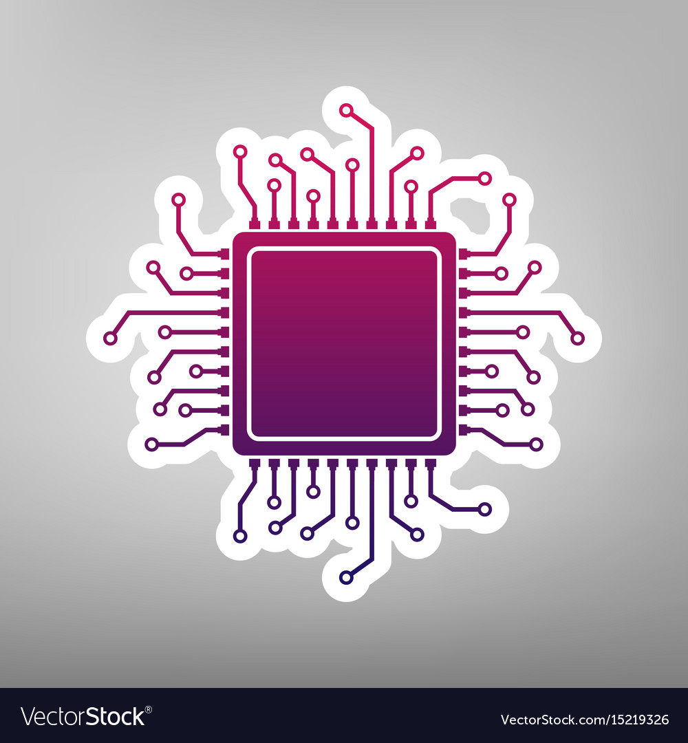 Cpu microprocessor purple