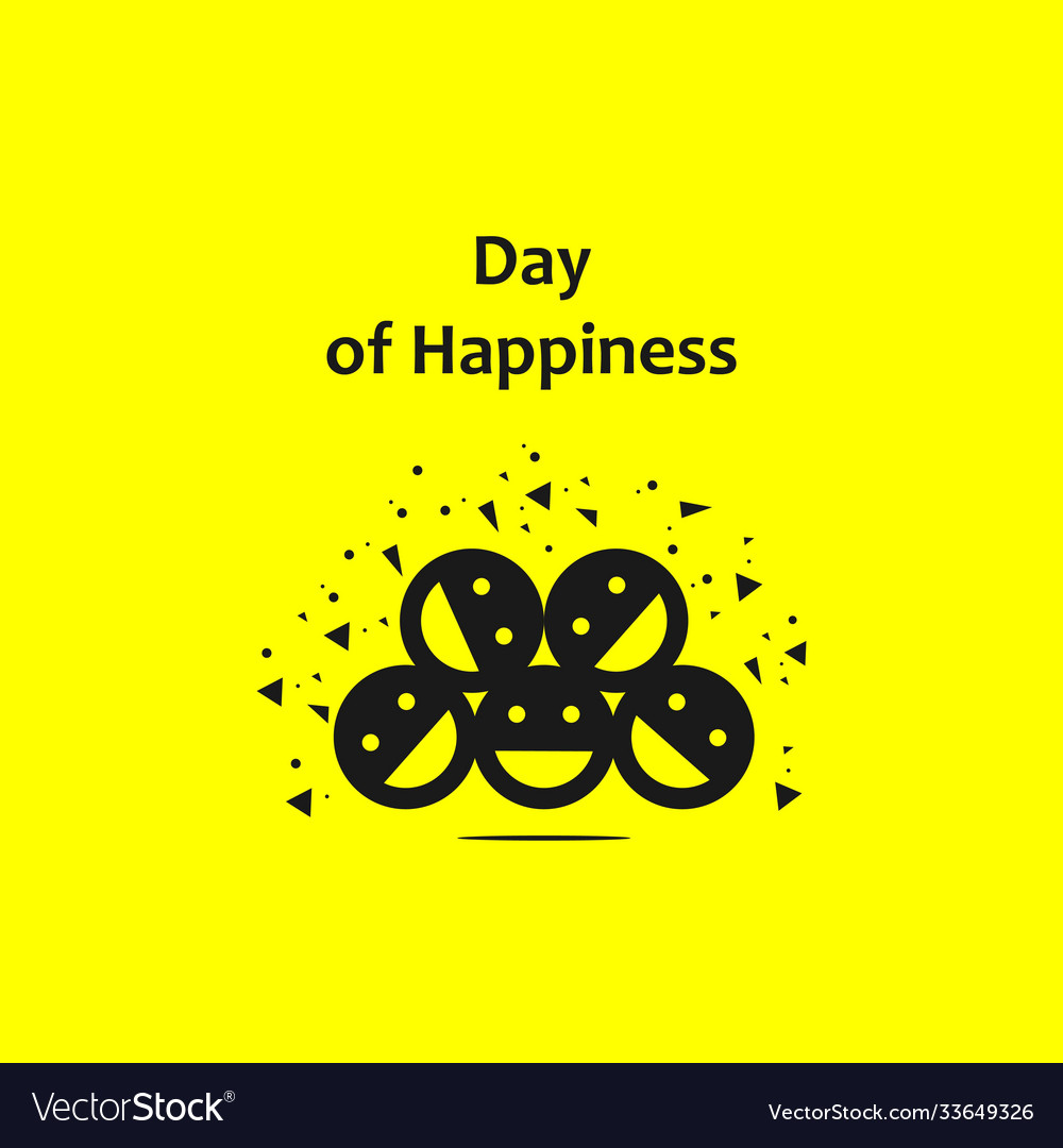 Day happiness template design Royalty Free Vector Image