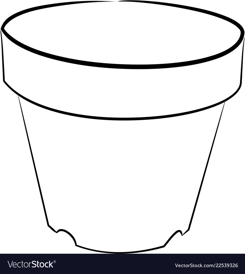 Flowerpot Royalty Free Vector Image - VectorStock