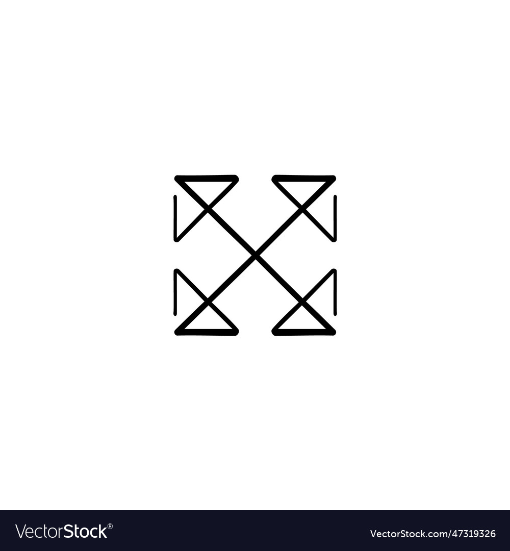 Full screen line style icon design