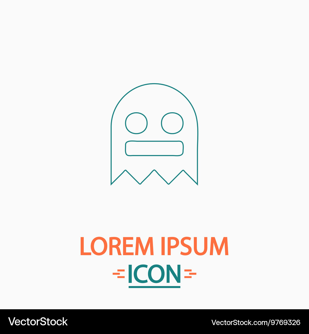 Ghost computer symbol Royalty Free Vector Image