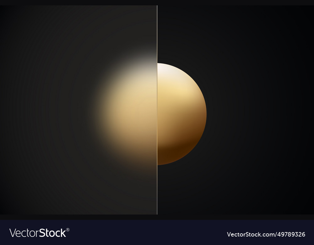 Glass morphism effect floating sphere vector image Glass morphism effect floating sphere