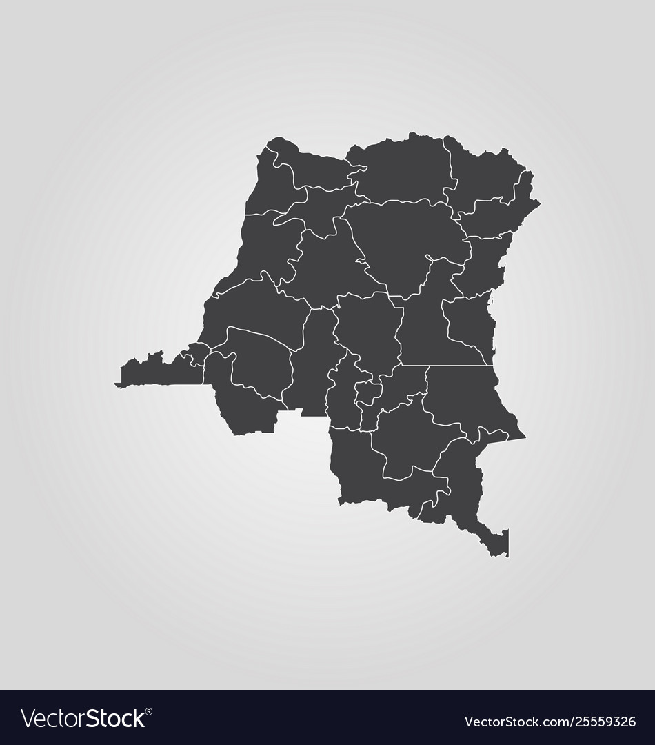 Landkarte demokratische Republik congo