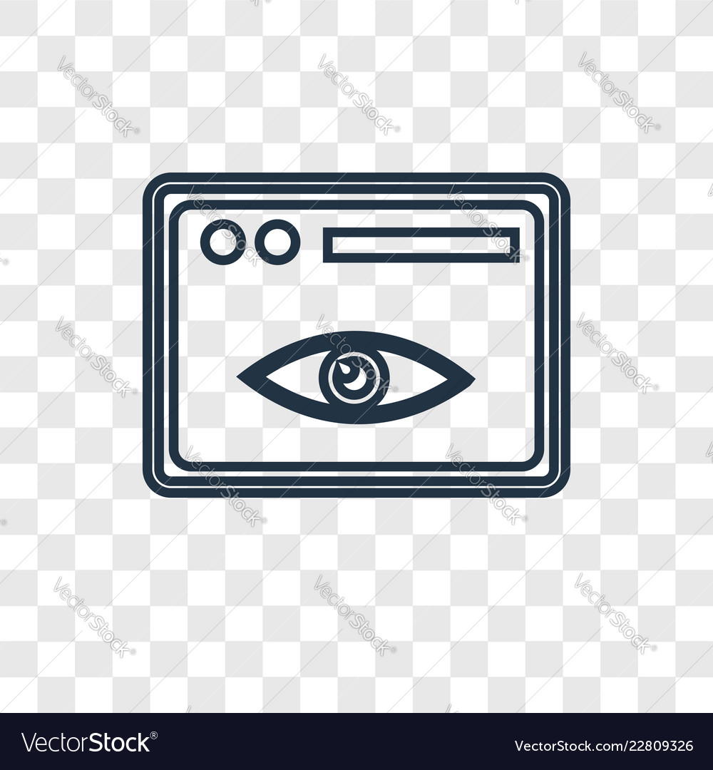 Page views concept linear icon isolated vector image Page views concept linear icon isolated