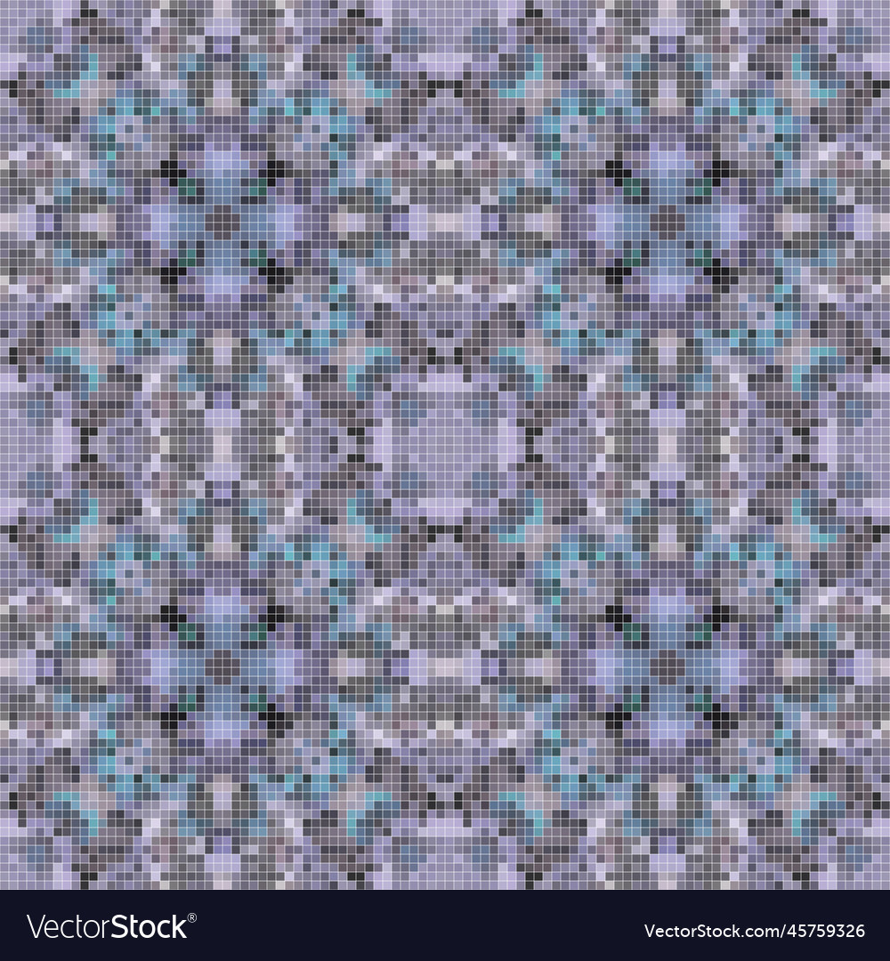 Pixel mosaic seamless pattern design repeat vector image Pixel mosaic seamless pattern design repeat