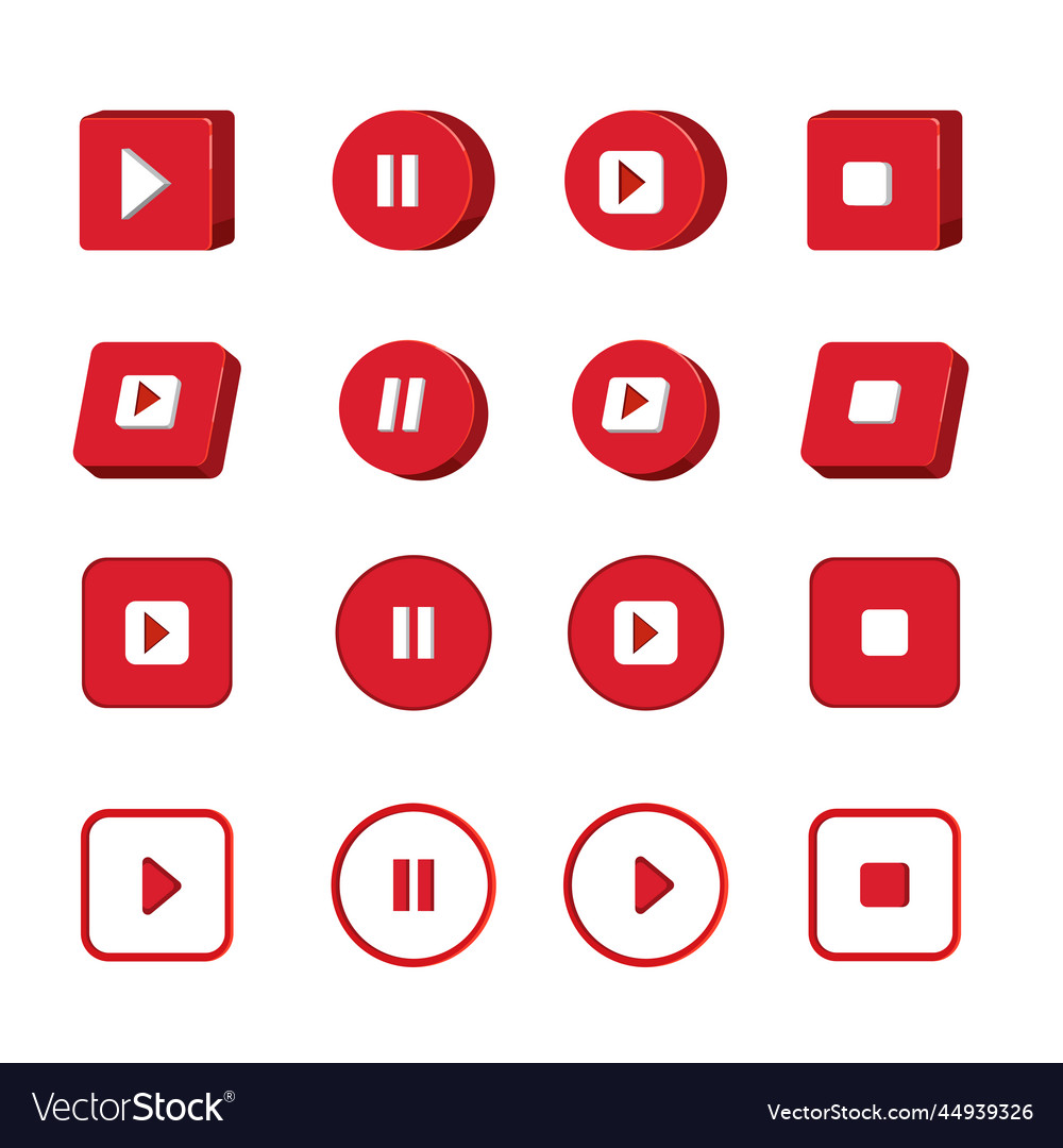 Play pause Royalty Free Vector Image - VectorStock